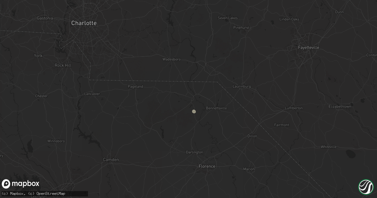 Hail map in Cheraw, SC on August 10, 2024