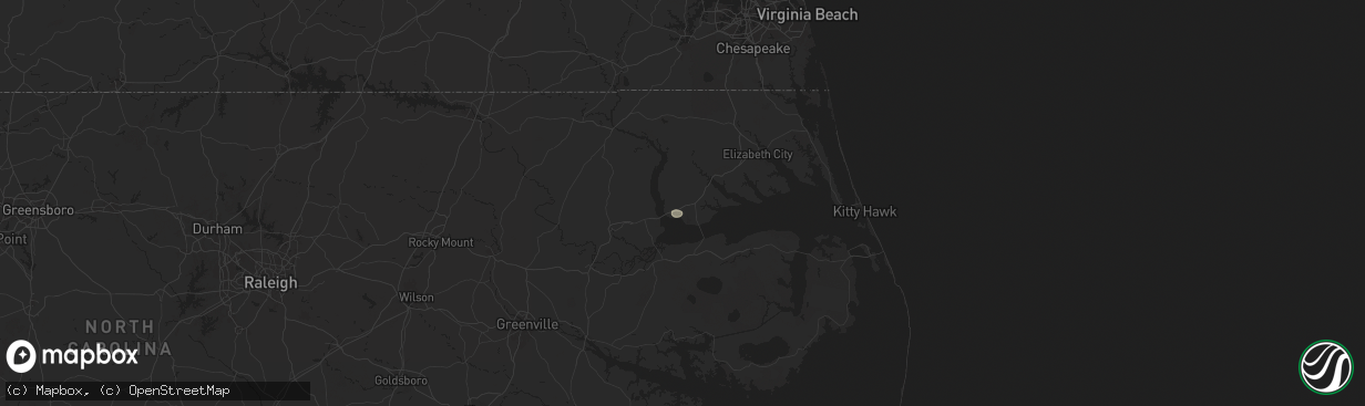 Hail map in Edenton, NC on August 10, 2024