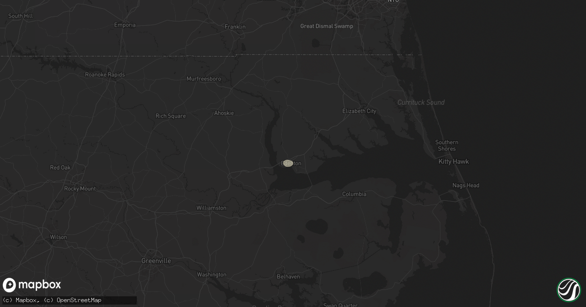 Hail map in Edenton, NC on August 10, 2024