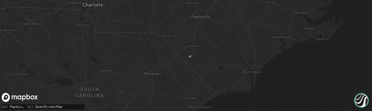 Hail map in Fairmont, NC on August 10, 2024