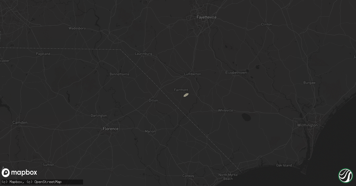 Hail map in Fairmont, NC on August 10, 2024