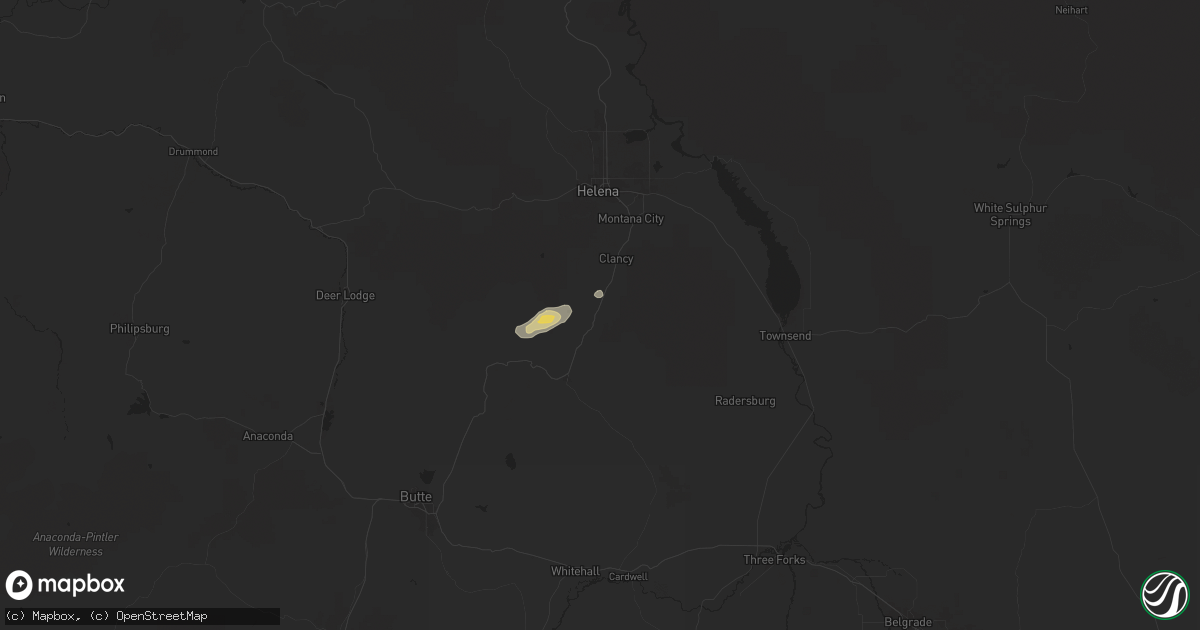 Hail map in Jefferson City, MT on August 10, 2024