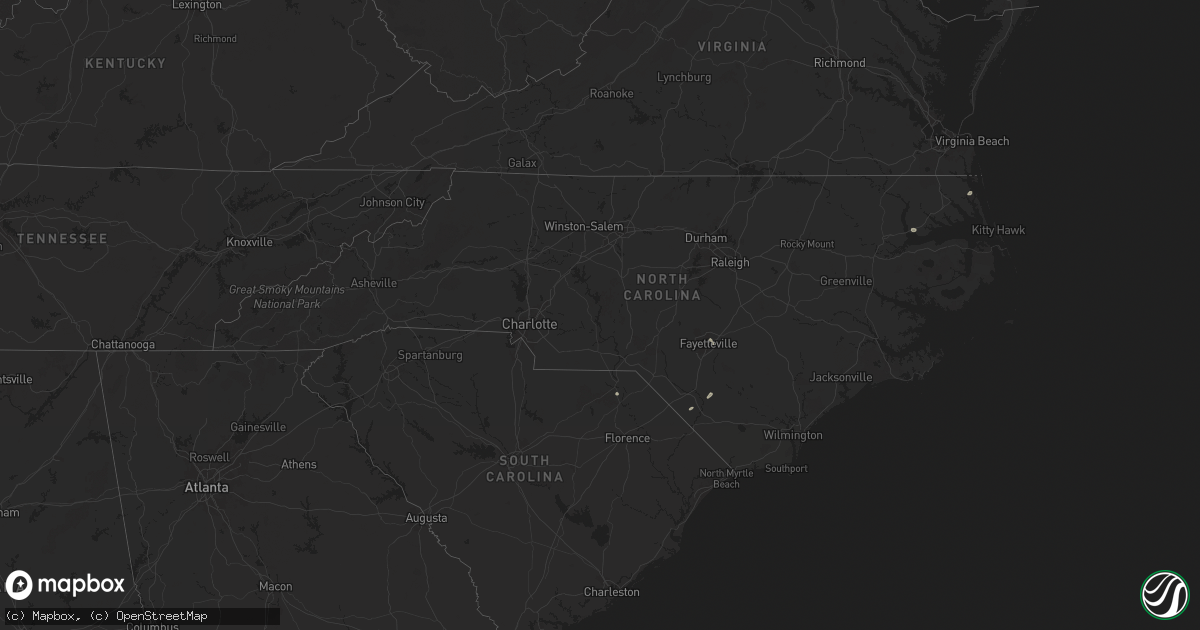 Hail map in North Carolina on August 10, 2024