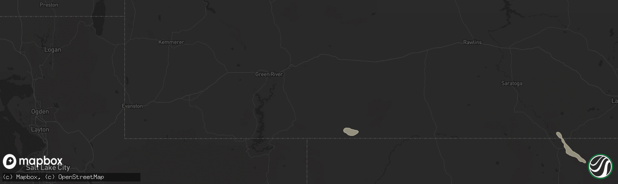 Hail map in Rock Springs, WY on August 10, 2024