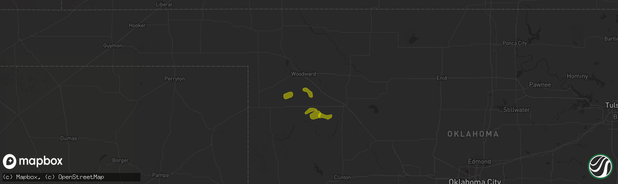 Hail map in Sharon, OK on August 10, 2024