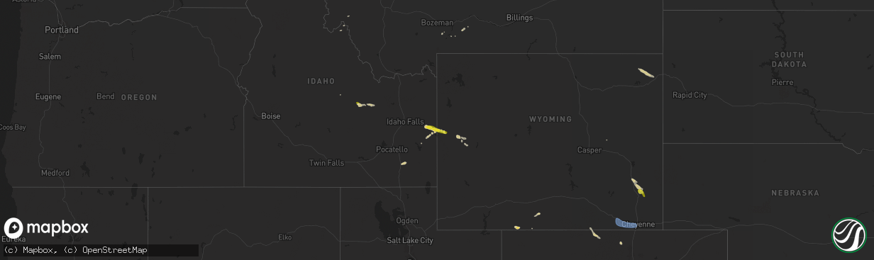 Hail map on August 10, 2024