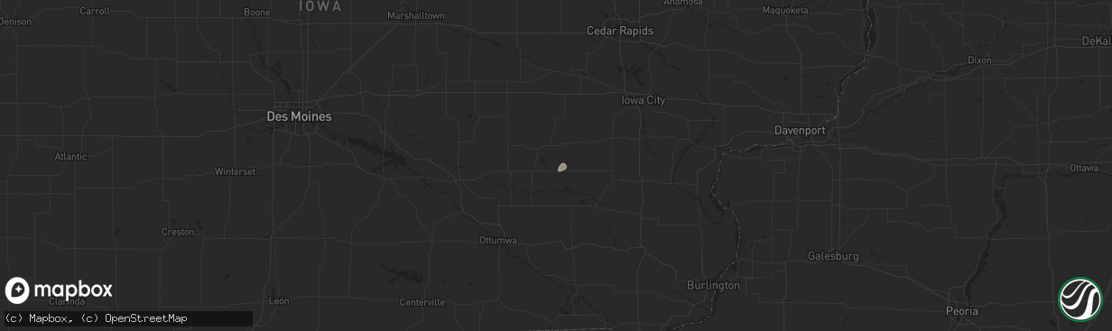Hail map in Harper, IA on August 10, 2025