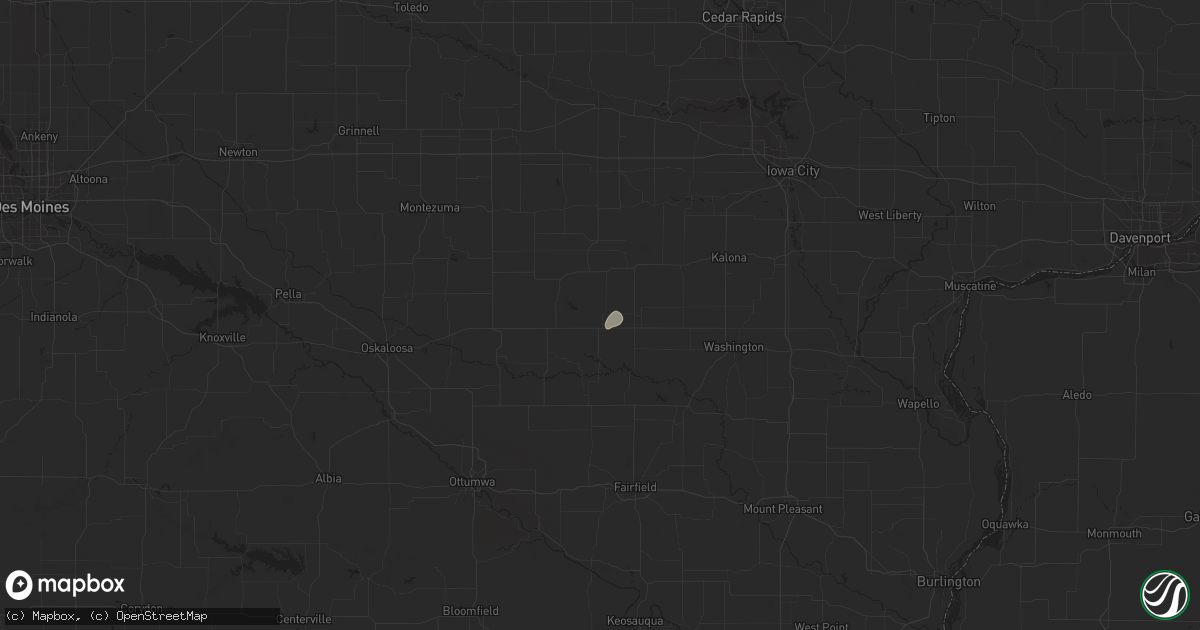 Hail map in Harper, IA on August 10, 2025
