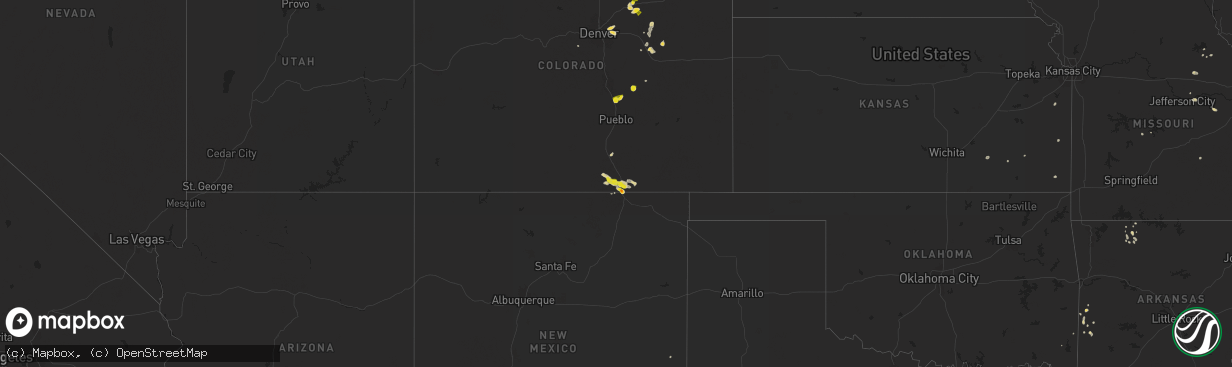 Hail map on August 10, 2025