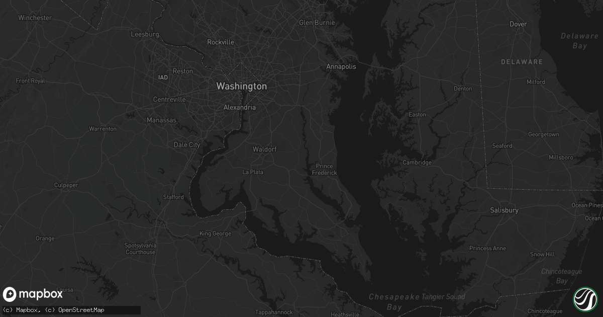 Hail map in Aquasco, MD on August 10, 2026