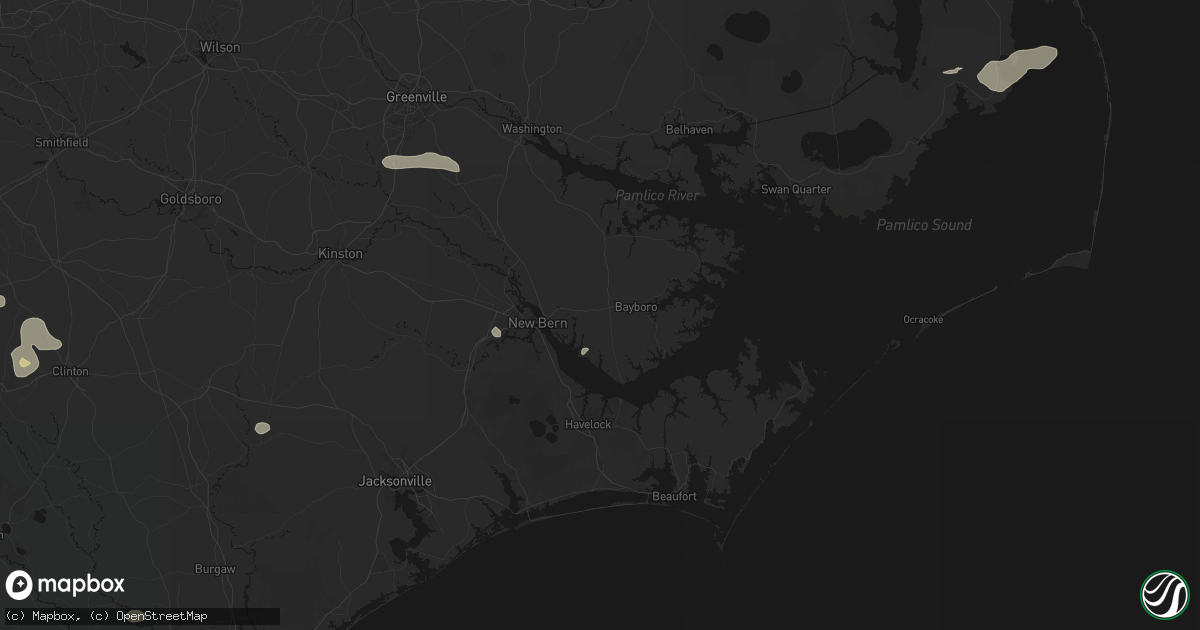 Hail map in Grantsboro, NC on August 10, 2026
