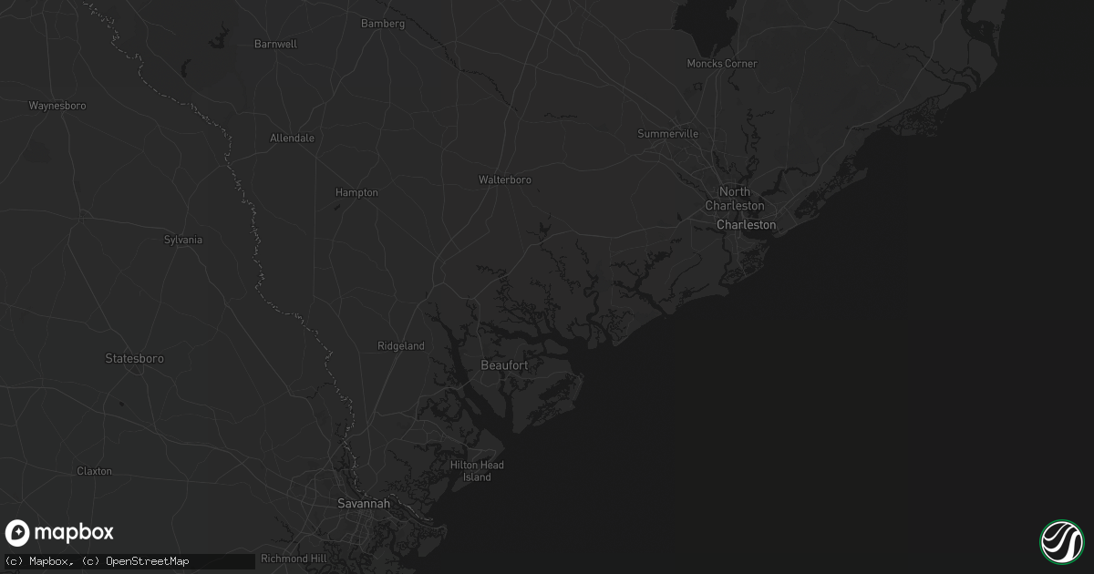 Hail map in Green Pond, SC on August 10, 2026