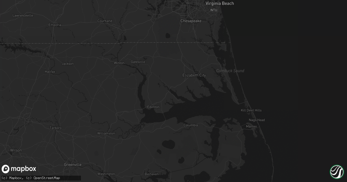 Hail map in Hertford, NC on August 10, 2026