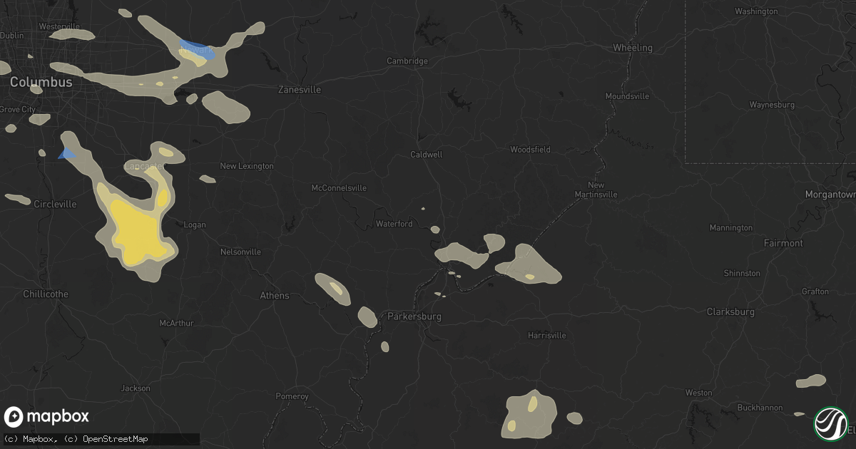 Hail map in Lowell, OH on August 10, 2026