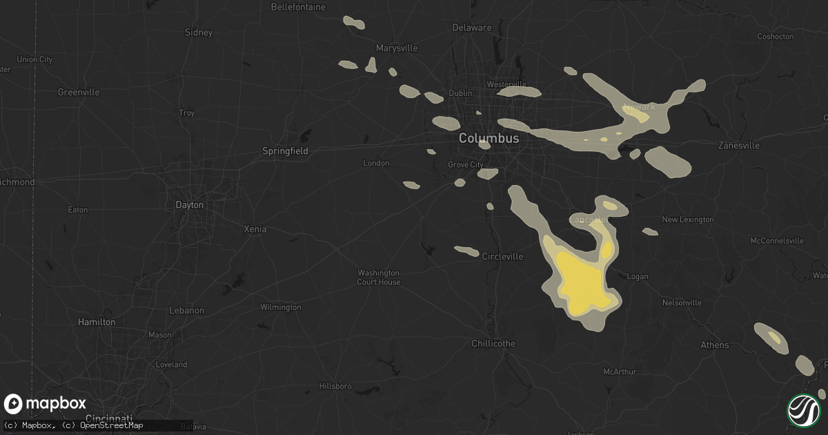 Hail map in Mount Sterling, OH on August 10, 2026