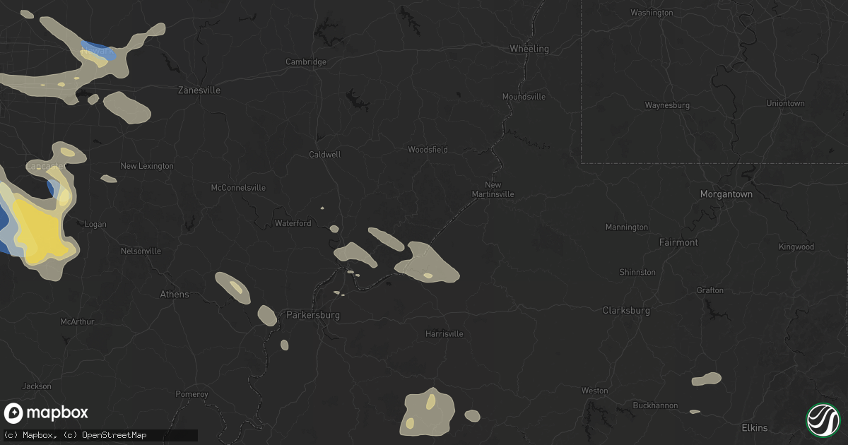 Hail map in New Matamoras, OH on August 10, 2026