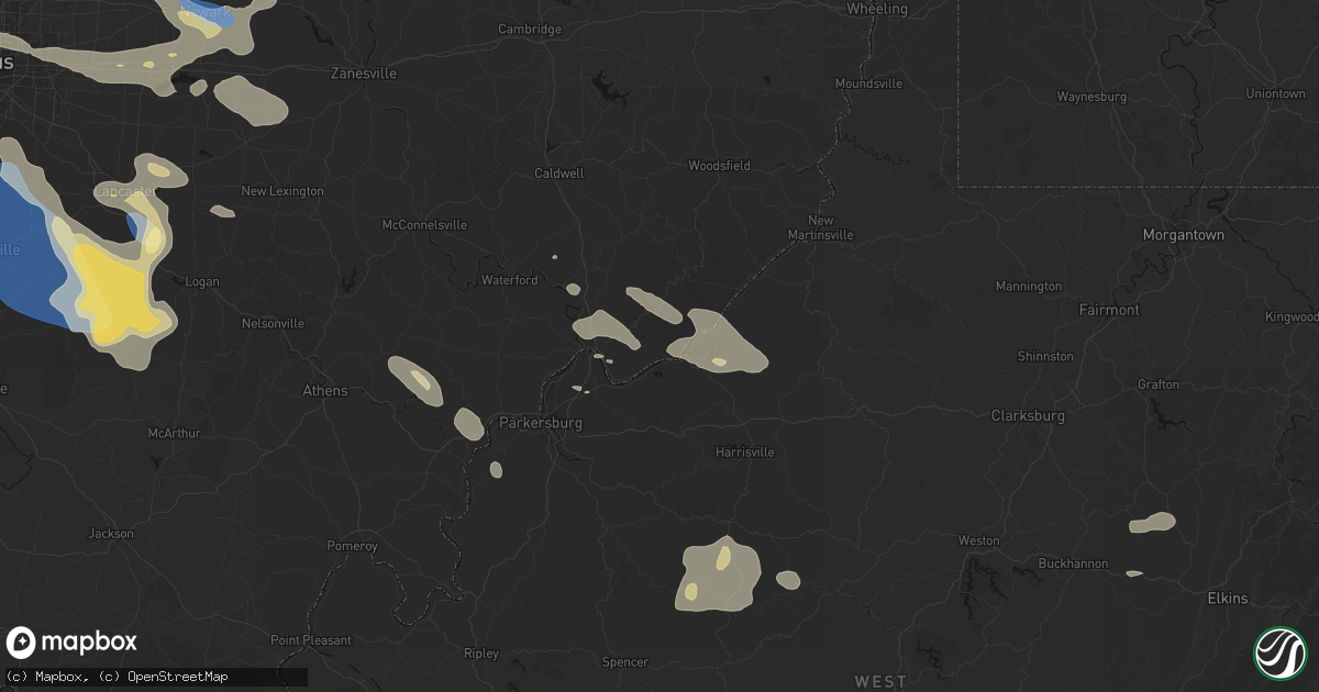 Hail map in Newport, OH on August 10, 2026