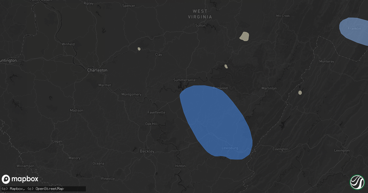 Hail map in Pool, WV on August 10, 2026