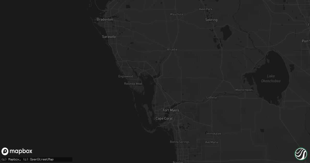 Hail map in Punta Gorda, FL on August 10, 2026
