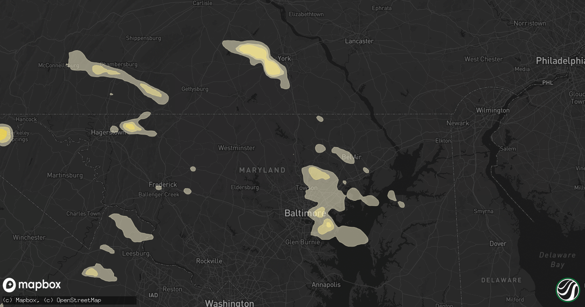 Hail map in Sparks Glencoe, MD on August 10, 2026