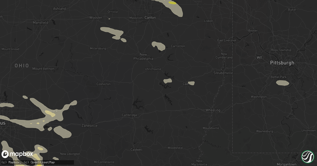 Hail map in Tippecanoe, OH on August 10, 2026