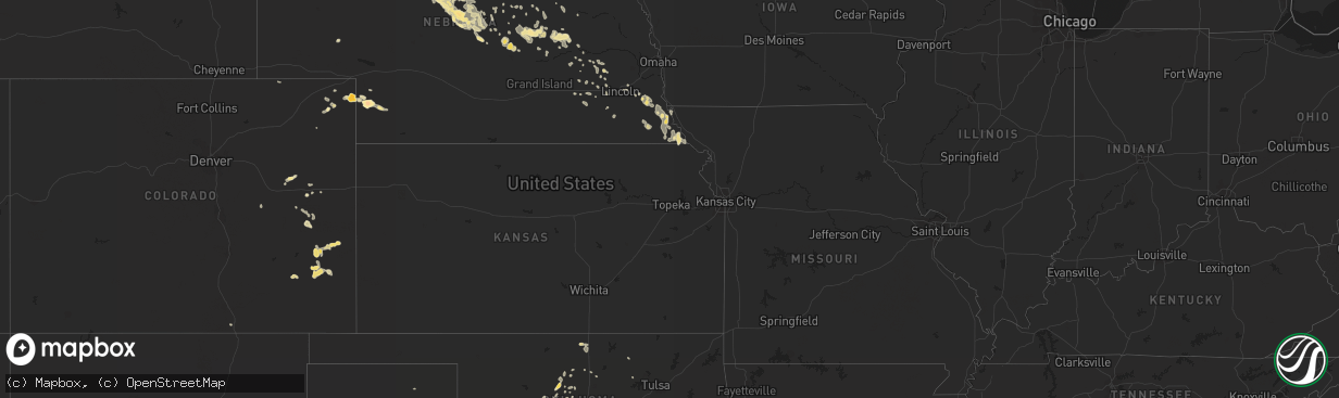 Hail map in South Dakota on August 11, 2011