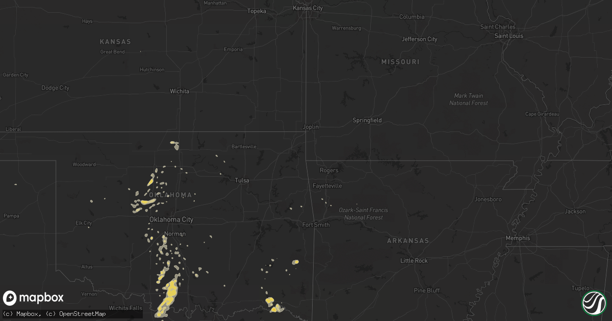 Hail map on August 11, 2011