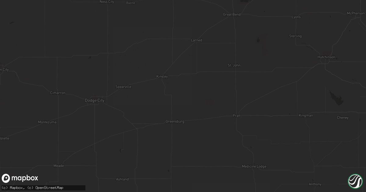 Hail map in Porcupine, SD on August 11, 2012