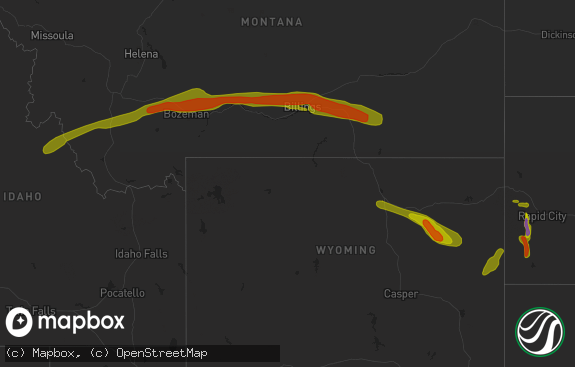 Hail map preview on 08-11-2013