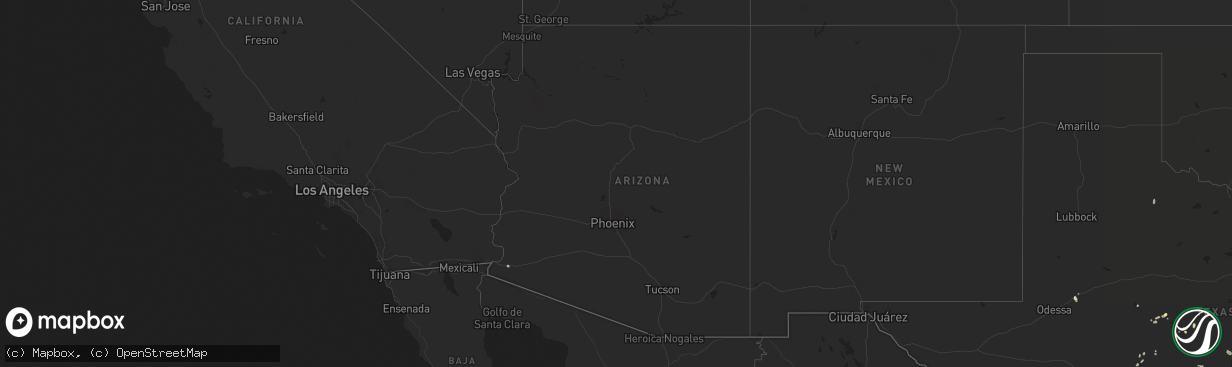 Hail map in Arizona on August 11, 2014