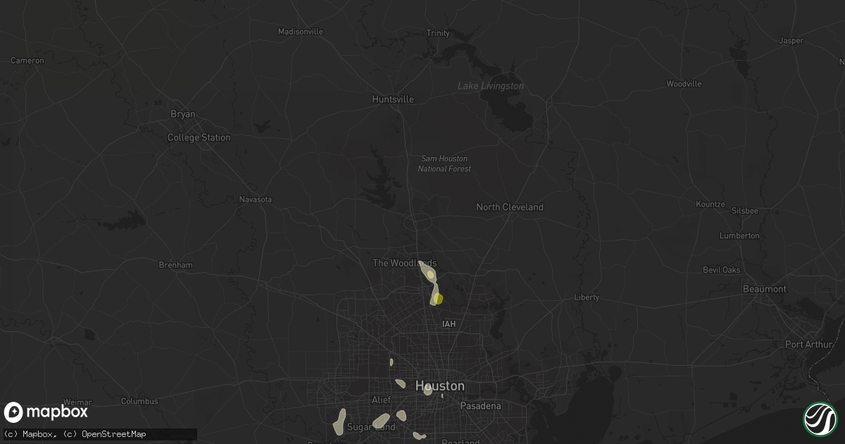 Hail map in Conroe, TX on August 11, 2014