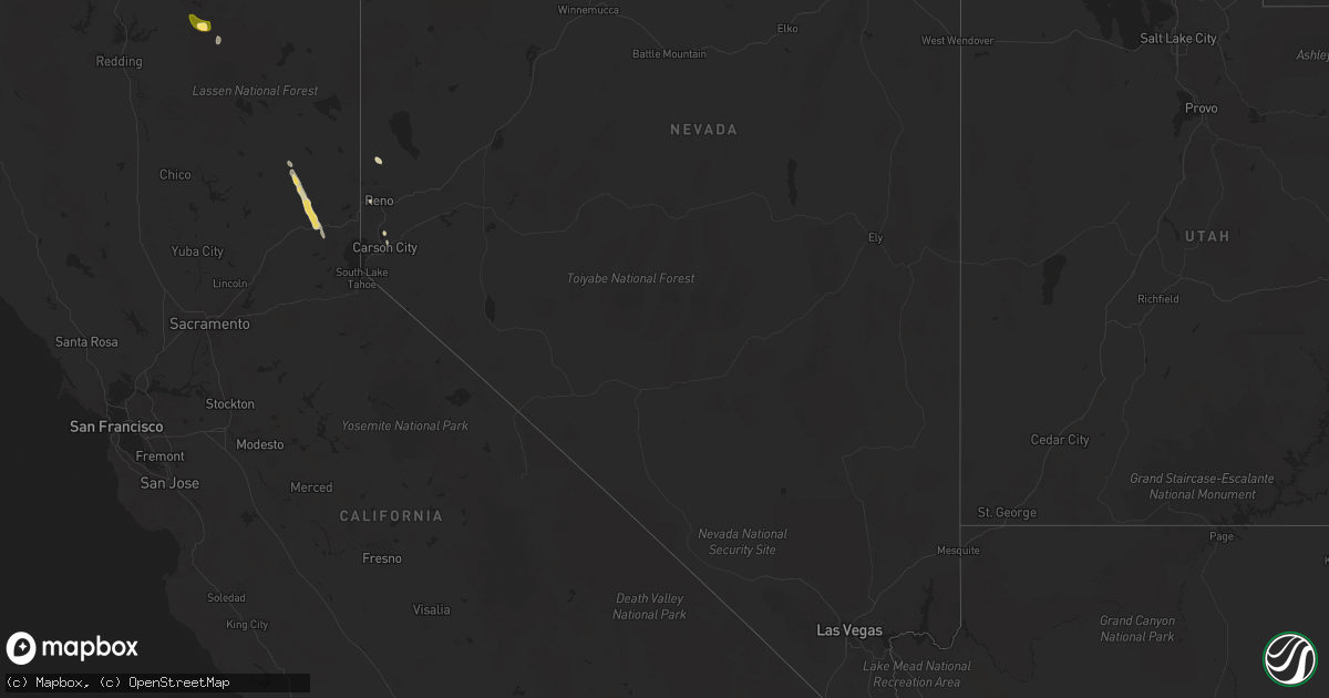 Hail map in Nevada on August 11, 2014