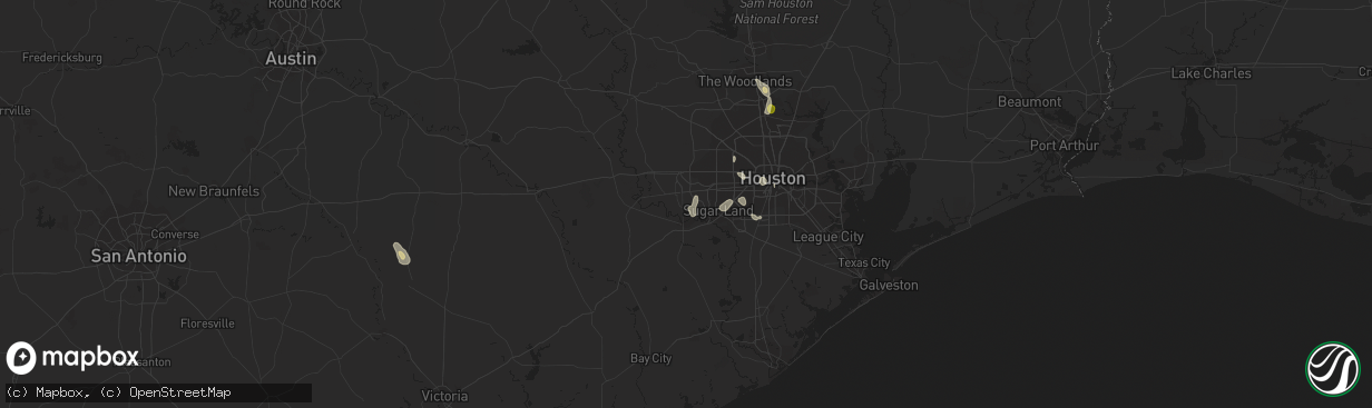 Hail map in Richmond, TX on August 11, 2014