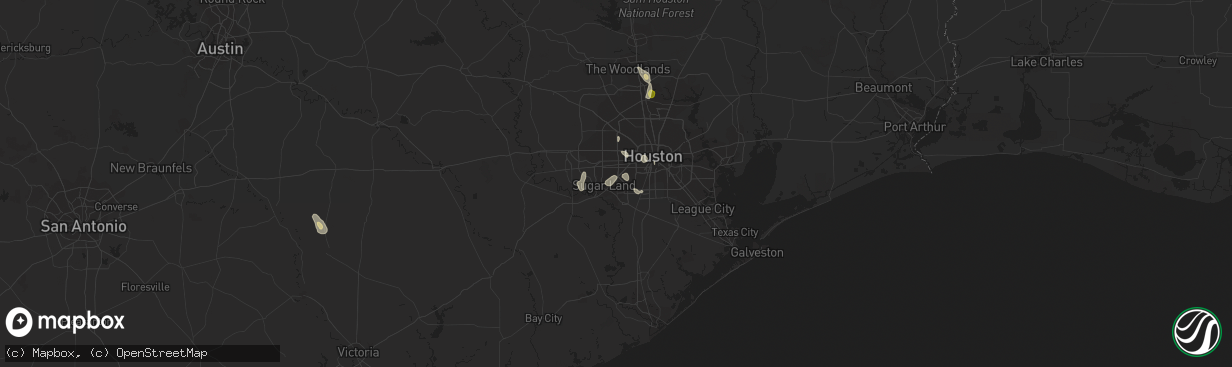 Hail map in Stafford, TX on August 11, 2014