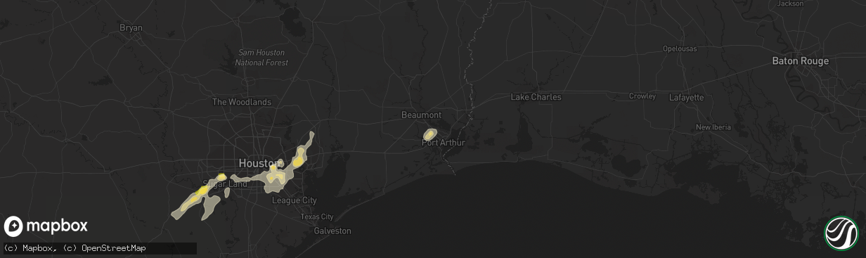 Hail map in Nederland, TX on August 11, 2015