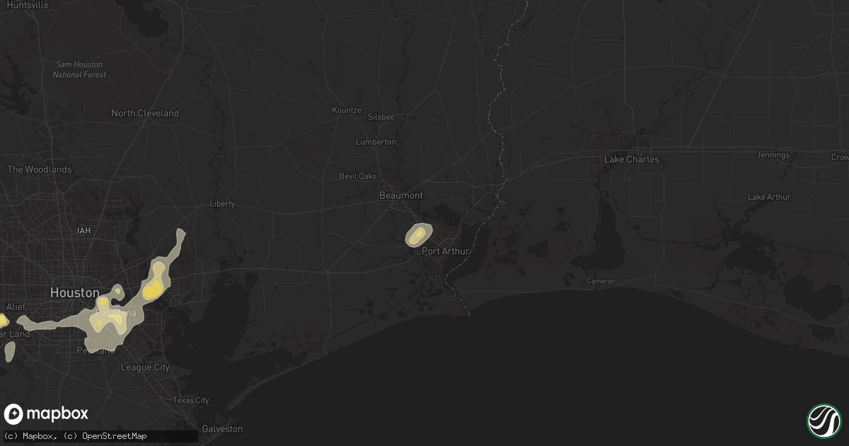 Hail map in Nederland, TX on August 11, 2015