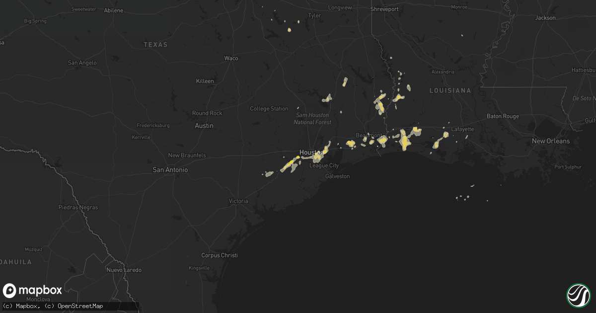 Hail map on August 11, 2015