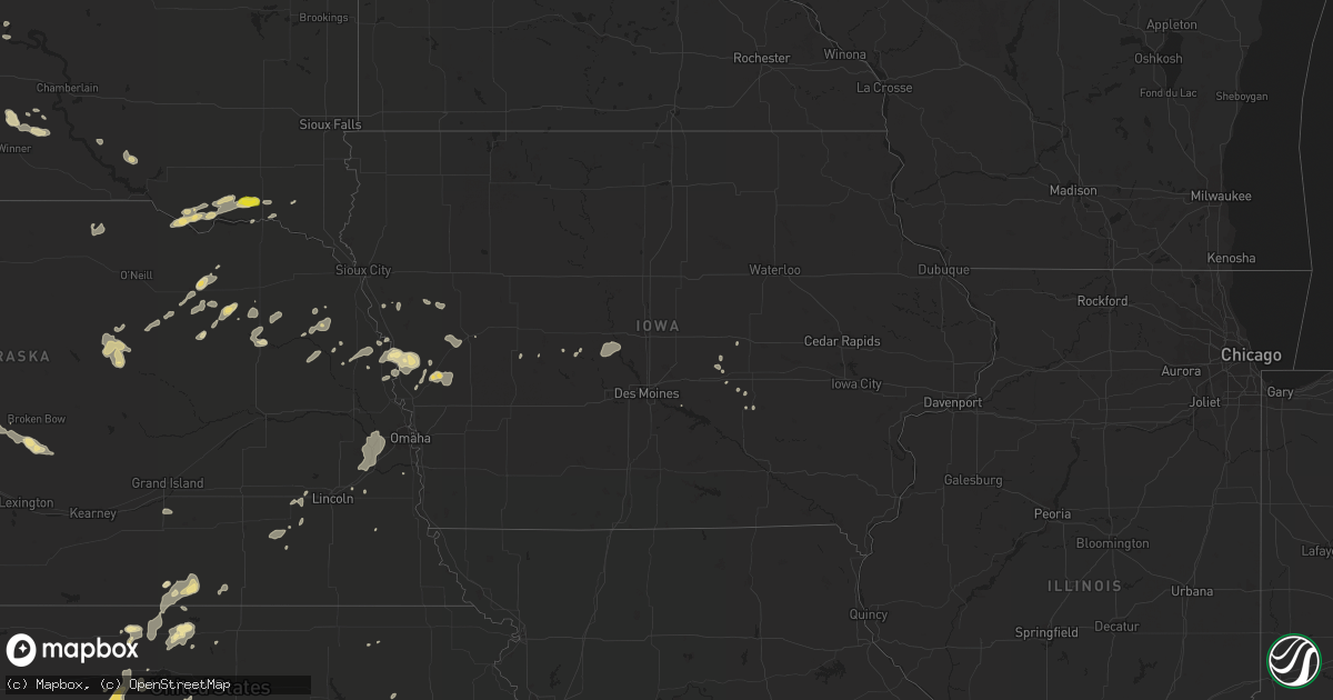 Hail map in Iowa on August 11, 2016