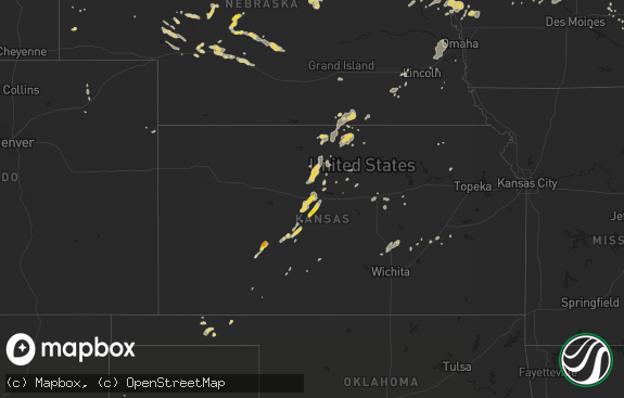 Hail map preview on 08-11-2016