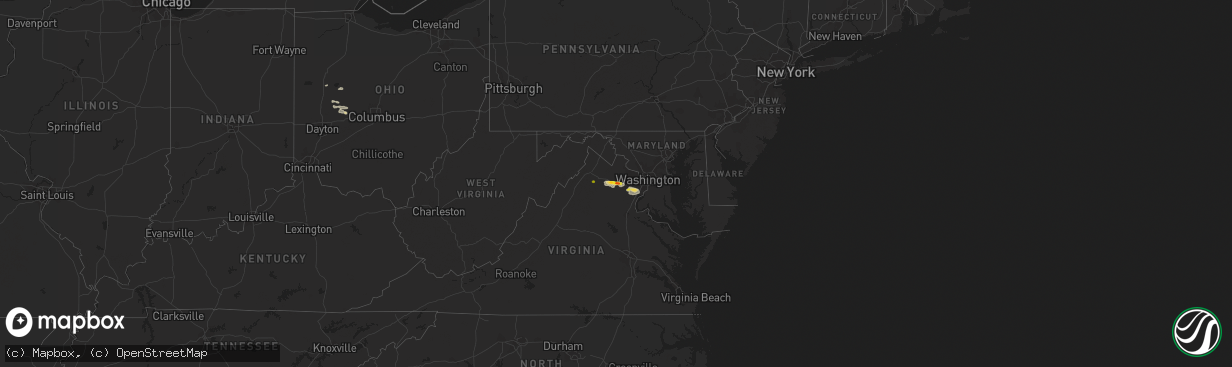 Hail map on August 11, 2017