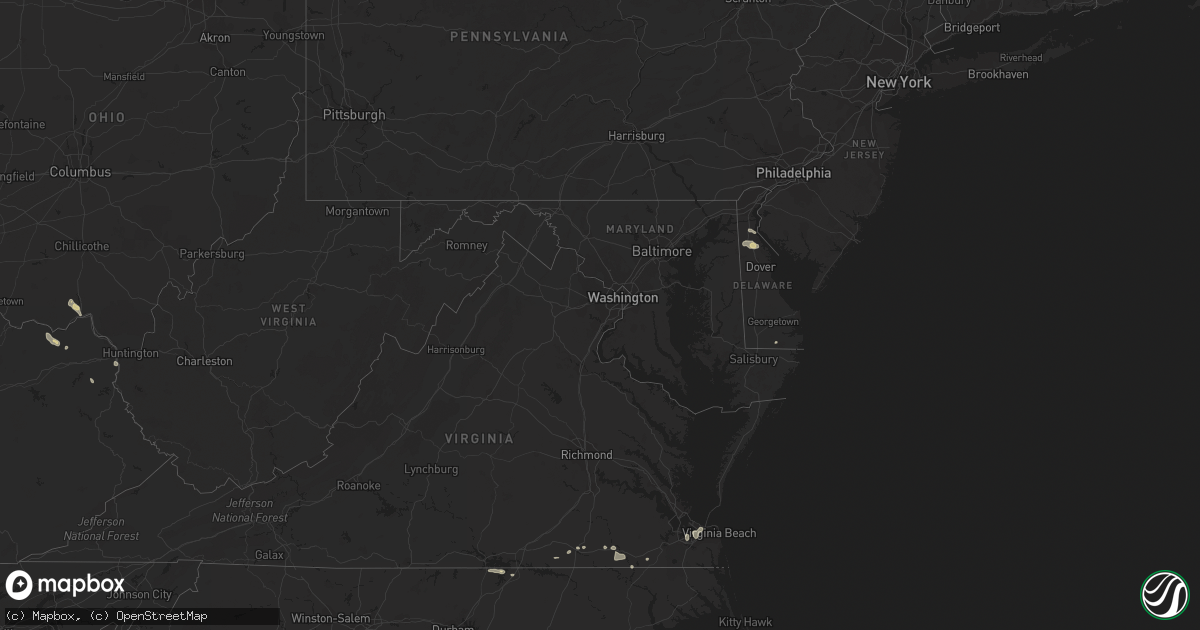 Hail map in Delaware on August 11, 2018