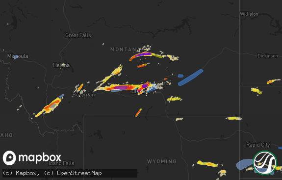 Hail map preview on 08-11-2019