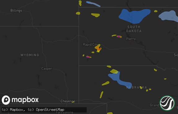 Hail map preview on 08-11-2020