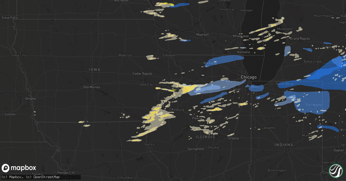 Hail map on August 11, 2021