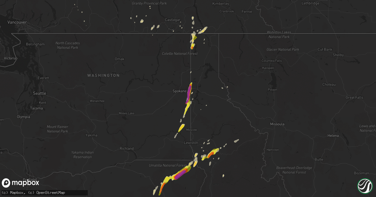 Hail map on August 11, 2022