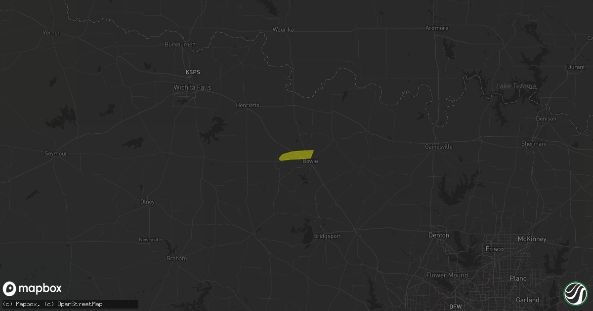 Hail map in Bellevue, TX on August 11, 2023