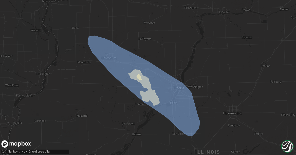 Hail map in Elmwood, IL on August 11, 2023