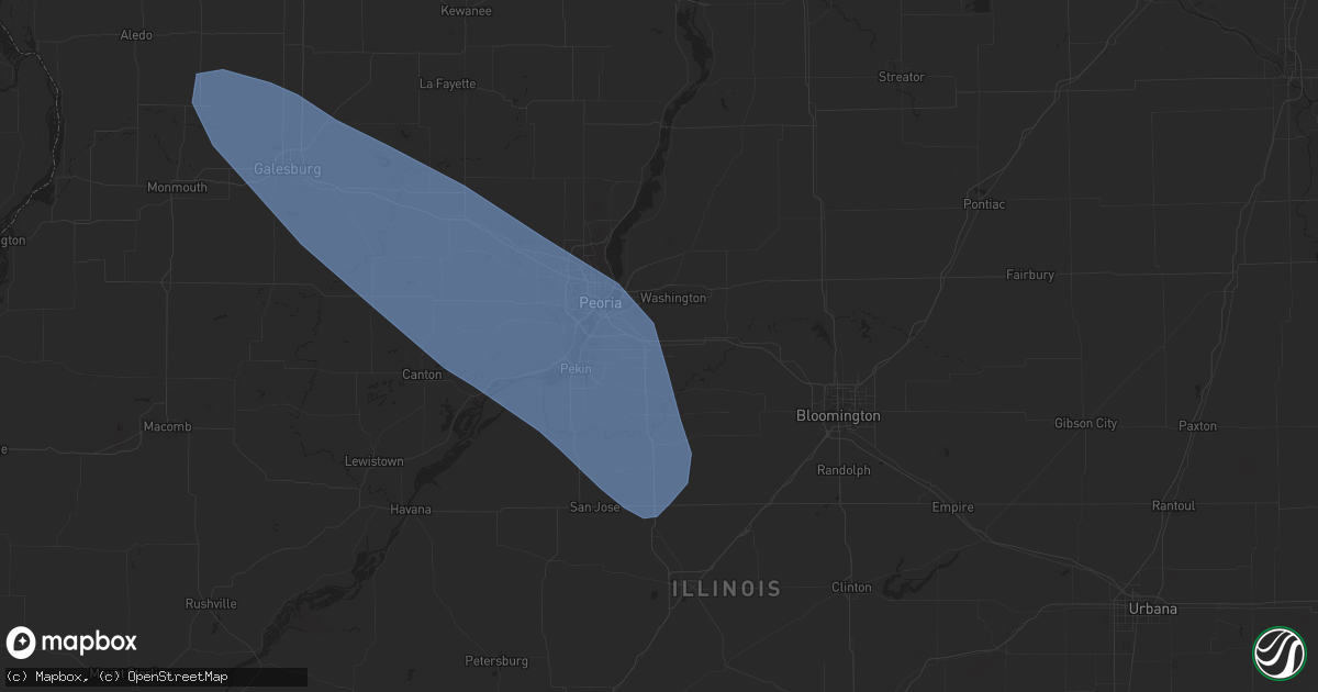 Hail map in Morton, IL on August 11, 2023