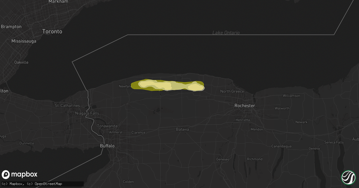 Hail map in Albion, NY on August 11, 2024