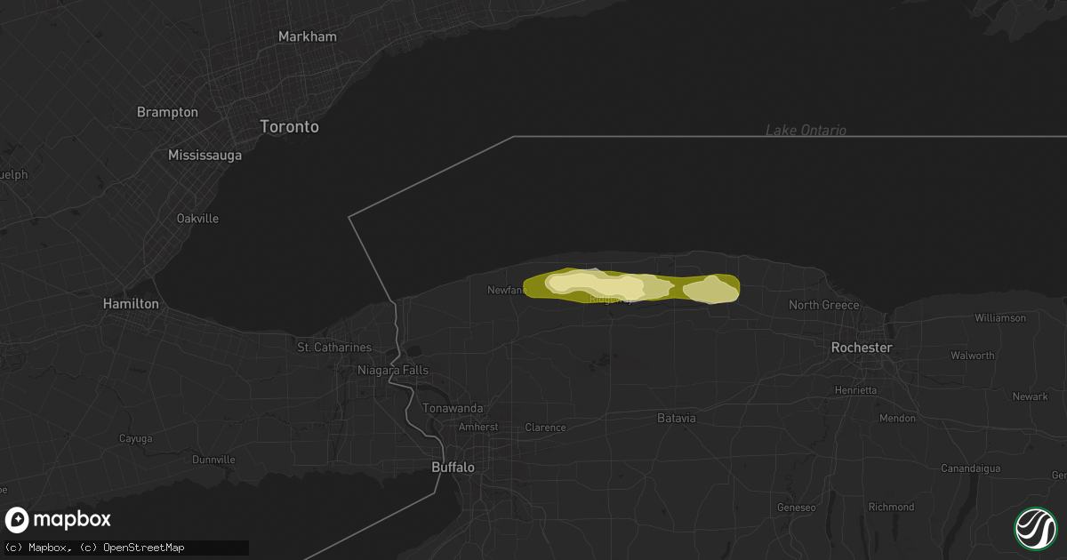 Hail map in Appleton, NY on August 11, 2024